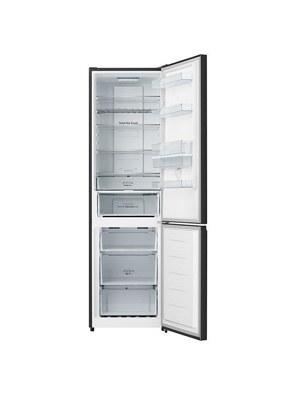 Hisense RB435N4WFE 60cm Wide, Total No Frost, Freestanding Fridge Freezer - Black Stainless Steel - Image 2